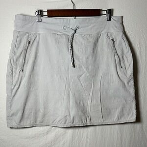 Athleta Light Gray Mini Skirt with Drawstring